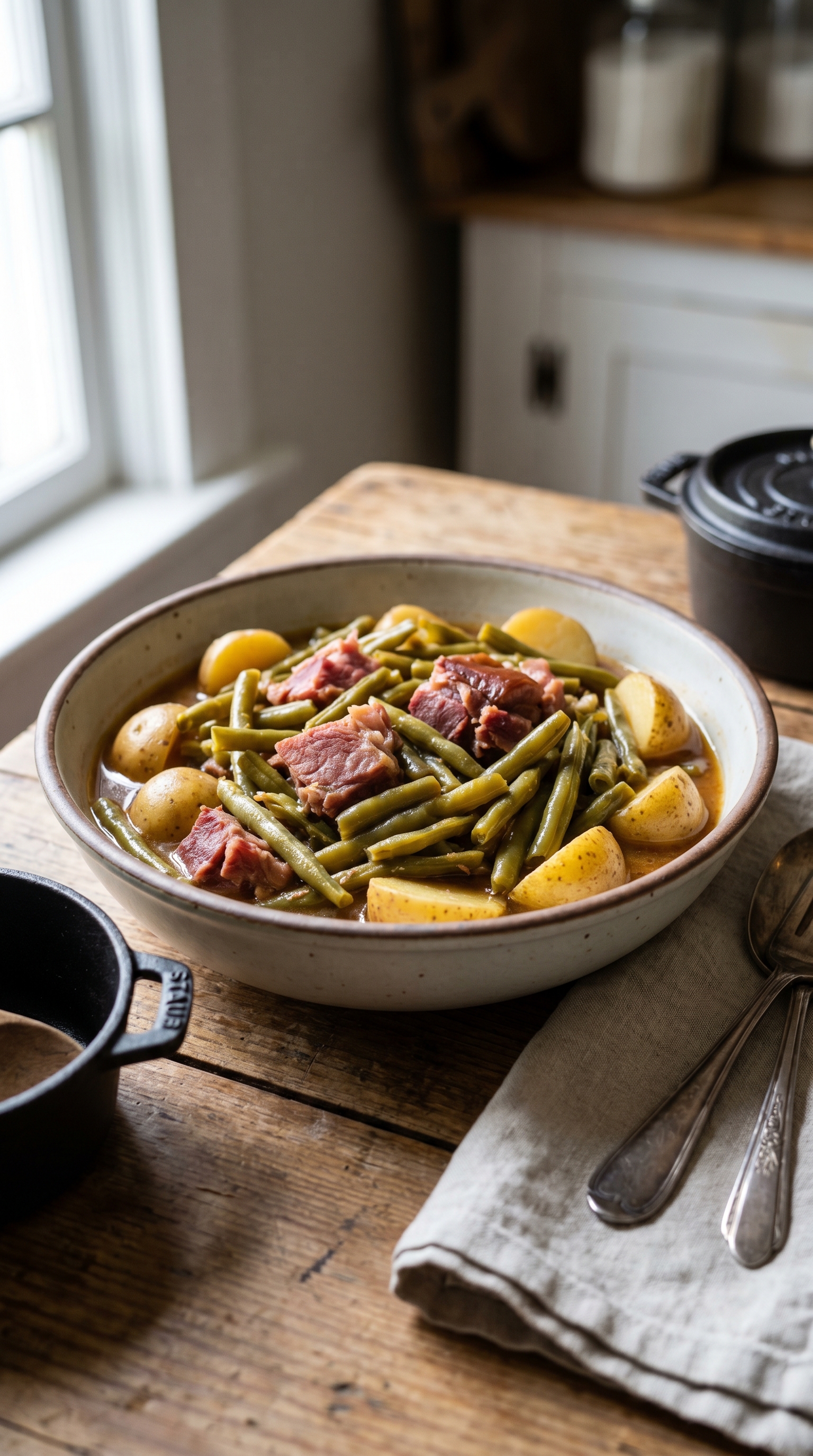 Smoky Ham Hock Green Beans